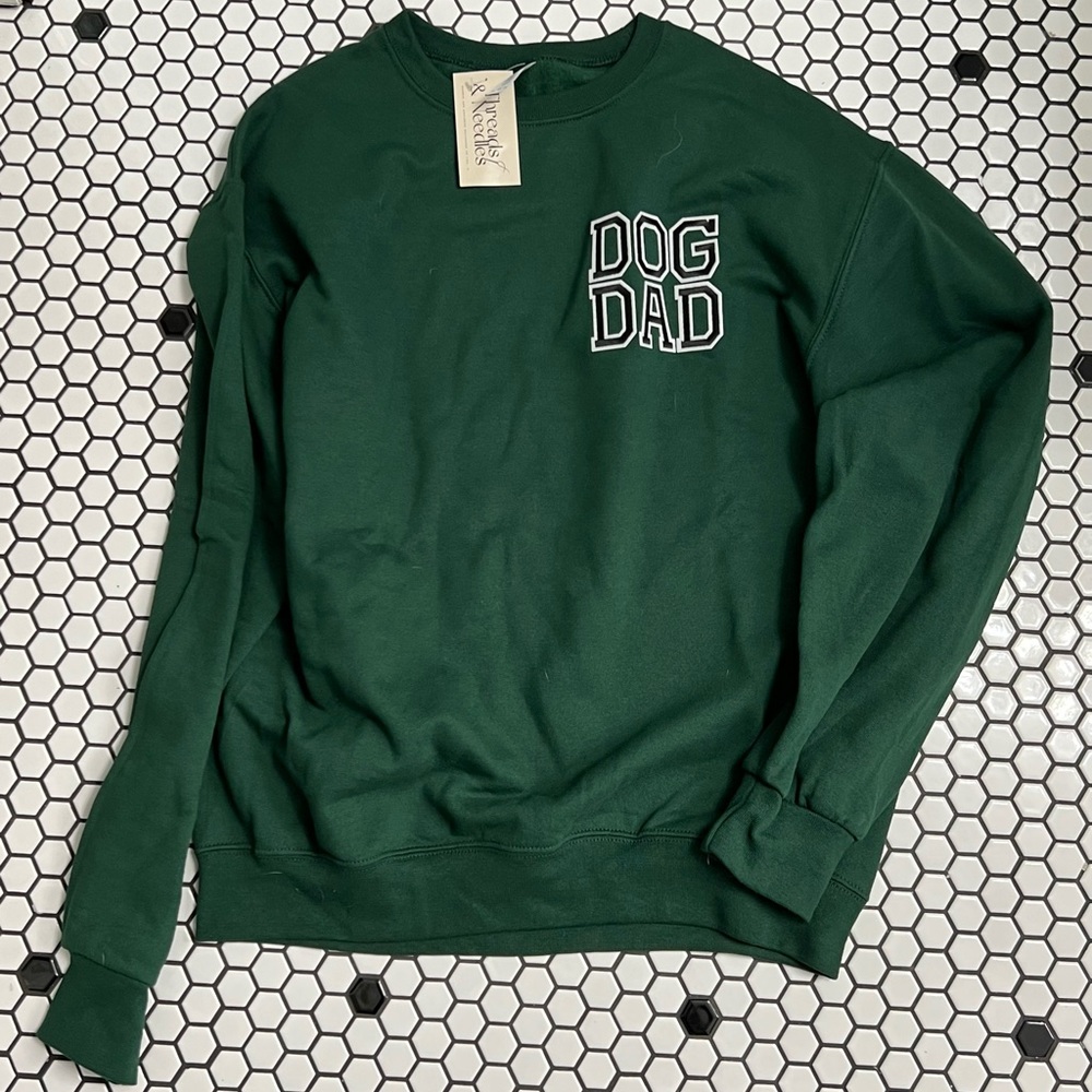 NWT threads & needles dog dad light weight pullover sweatshirt size medium
